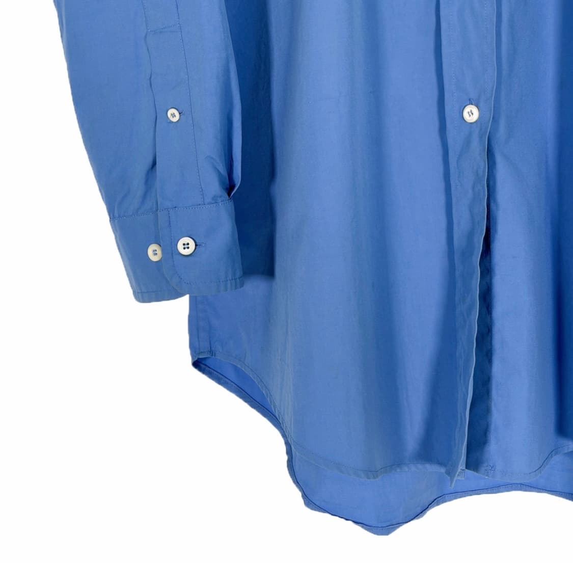 [36] 미우미우 자수 로고 포플린 오버사이즈 롱 셔츠 페리윙클 블루 상품이미지6