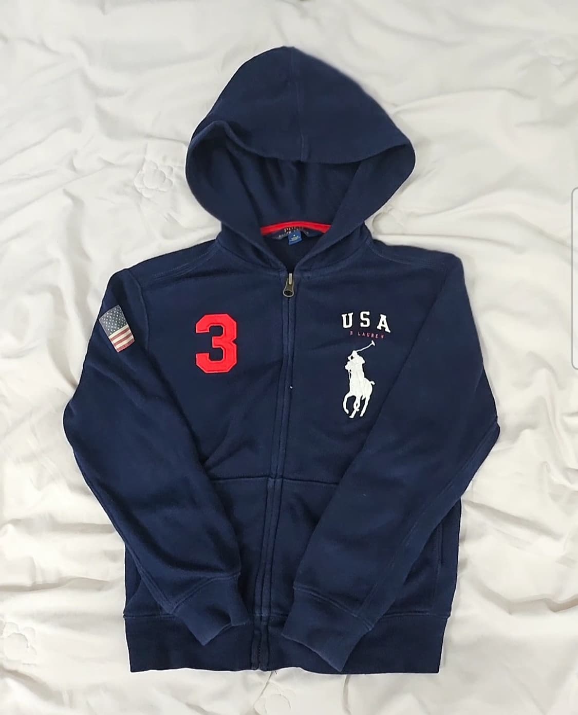 폴로 빅포니 성조기 후드집업 상품이미지1