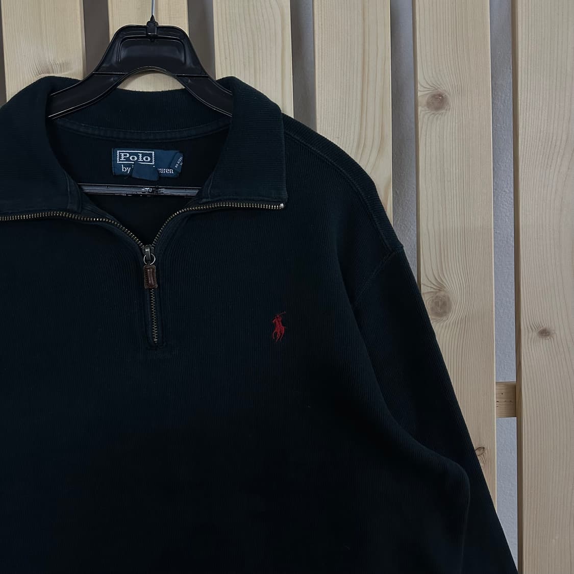 (L) 폴로 랄프로렌 블랙 반집업 니트 상품이미지4