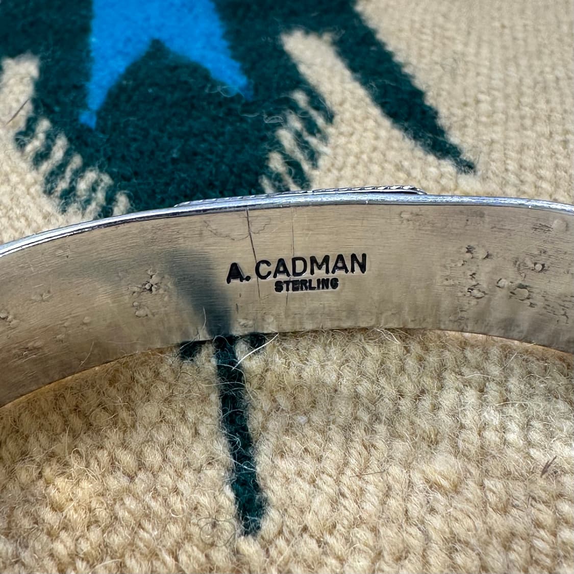 Andy Cadman 화이트 버팔로 실버 커프 네이티브아메리칸 인디언주얼 상품이미지7