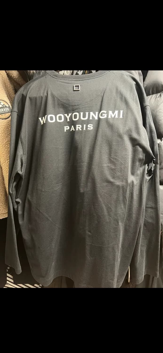 [50] 우영미 블랙 백로고 긴팔 티셔츠 상품이미지2