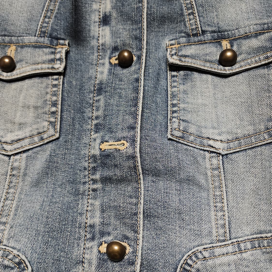 NAFNAF 워시드 데님 청자켓 상품이미지5