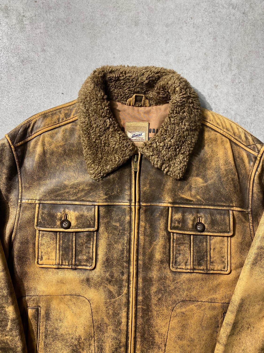 [XL] 90s Vintage GUESS 게스 빈티지 에이징 레더자켓 상품이미지2