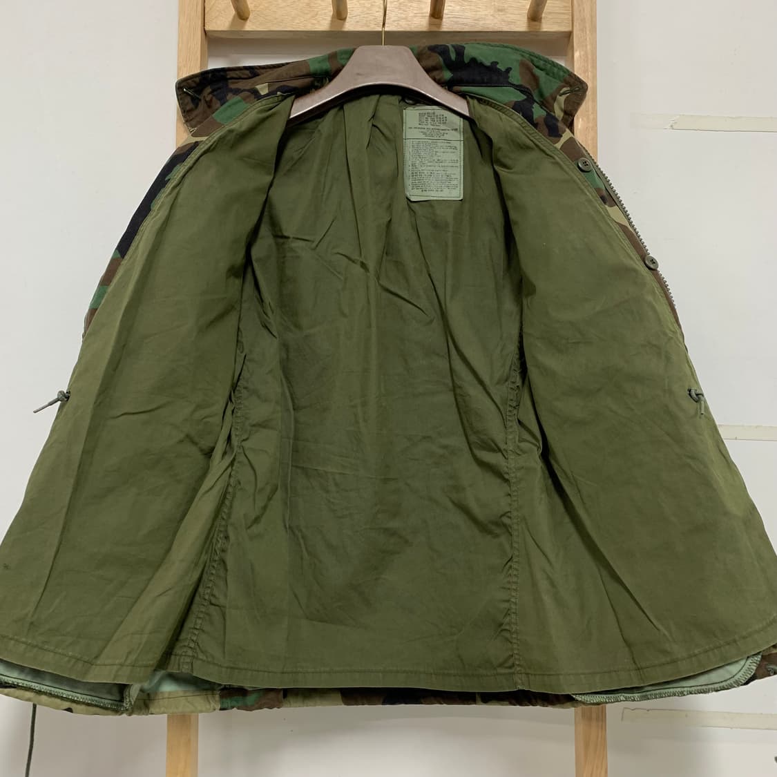 90‘s US Army 미군 오리지널 우드랜드 카모 M-65 필드자켓 상품이미지5