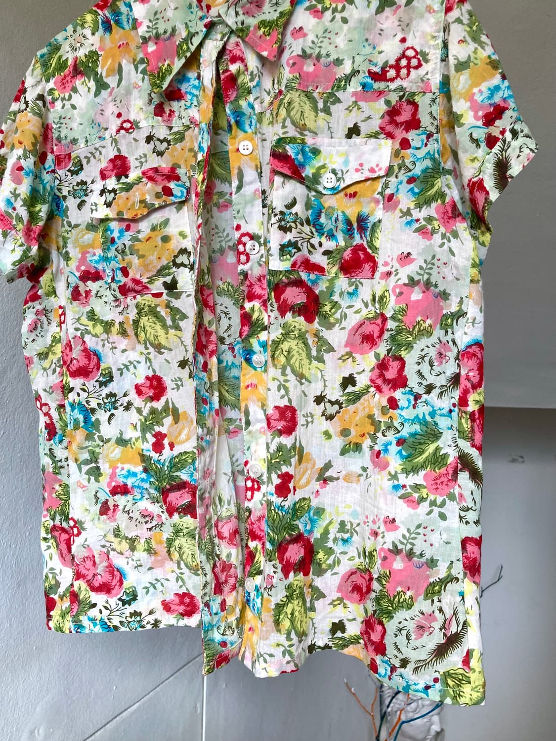 플로럴 웨스턴 거즈 코튼 셔츠 상품이미지3