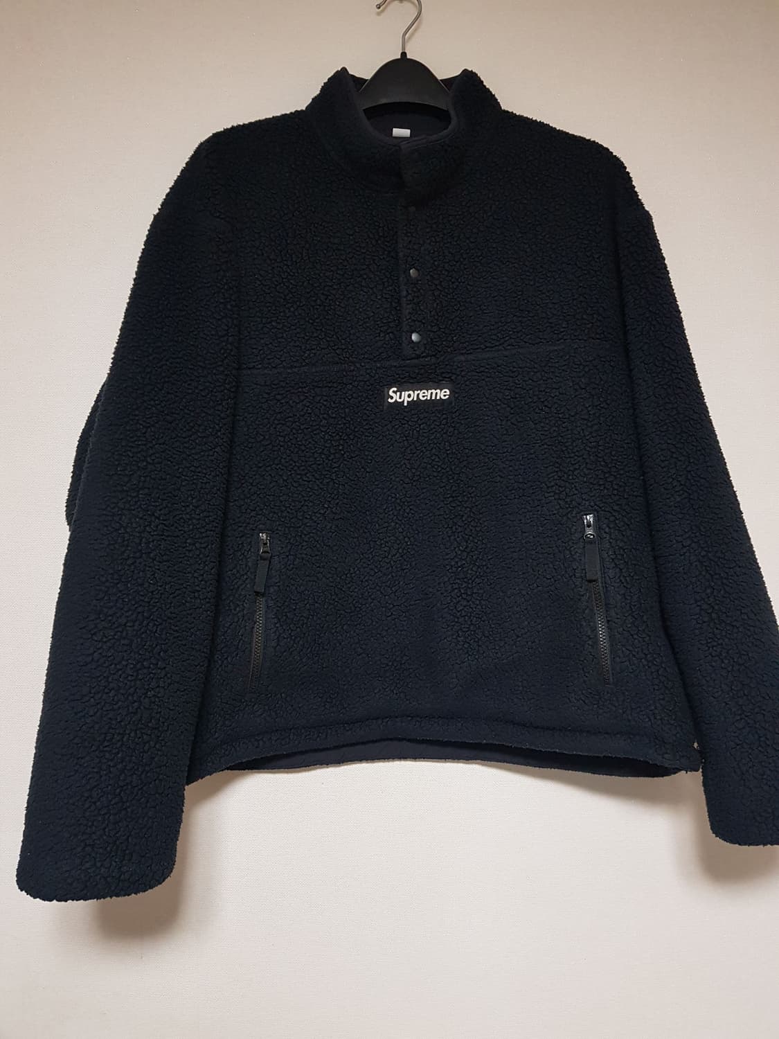 슈프림 폴라텍 셔링 리버시블 풀오버 플리스 블랙 23FW 상품이미지2