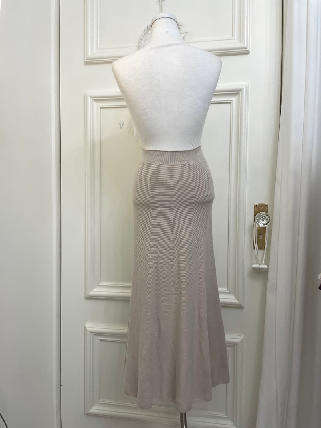 gray beige basic knit skirt(size-M) 상품이미지3