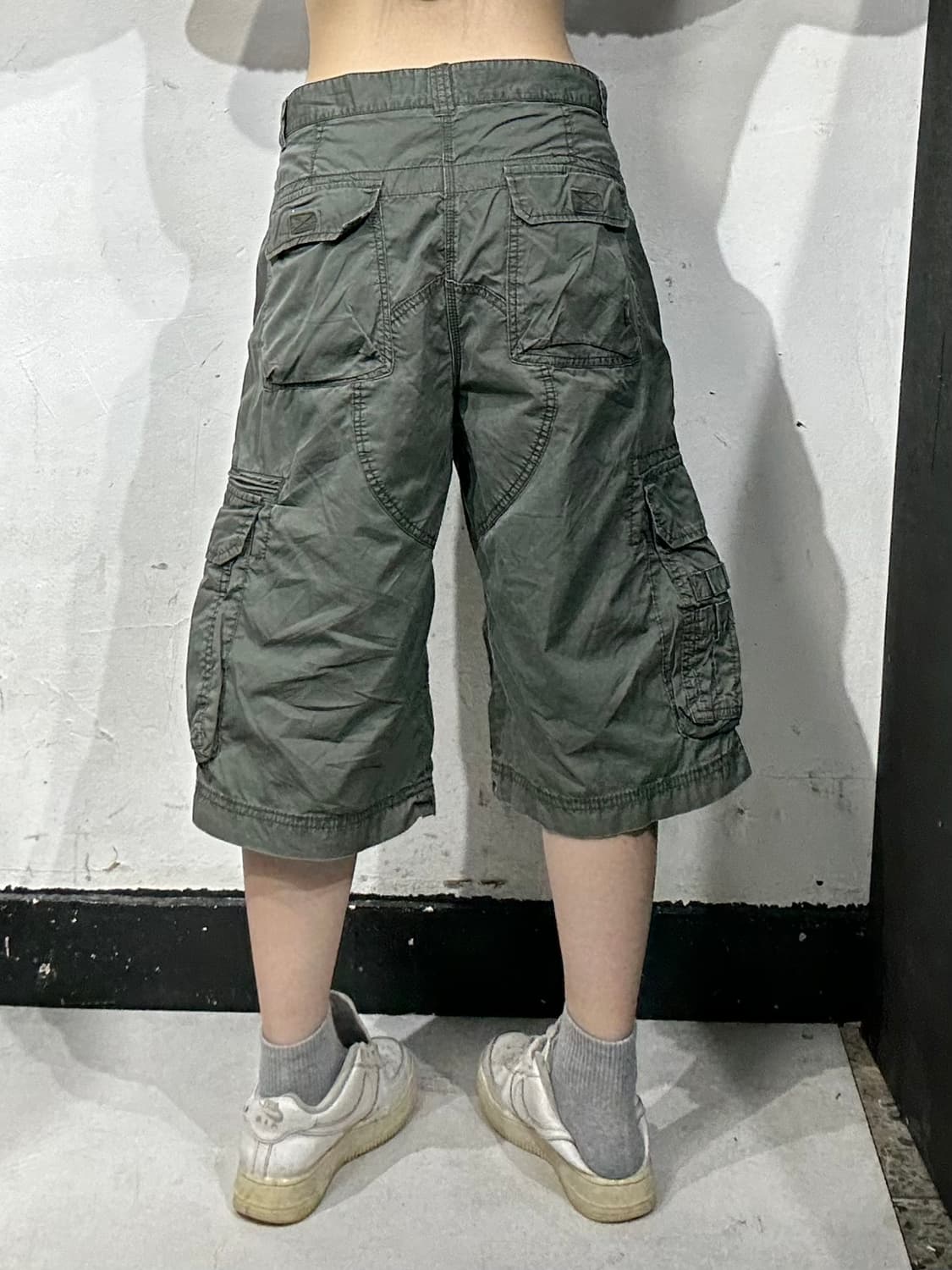 빈티지 에이치앤엠 멀티 포켓 카키 버뮤다 팬츠 반바지 M 상품이미지3