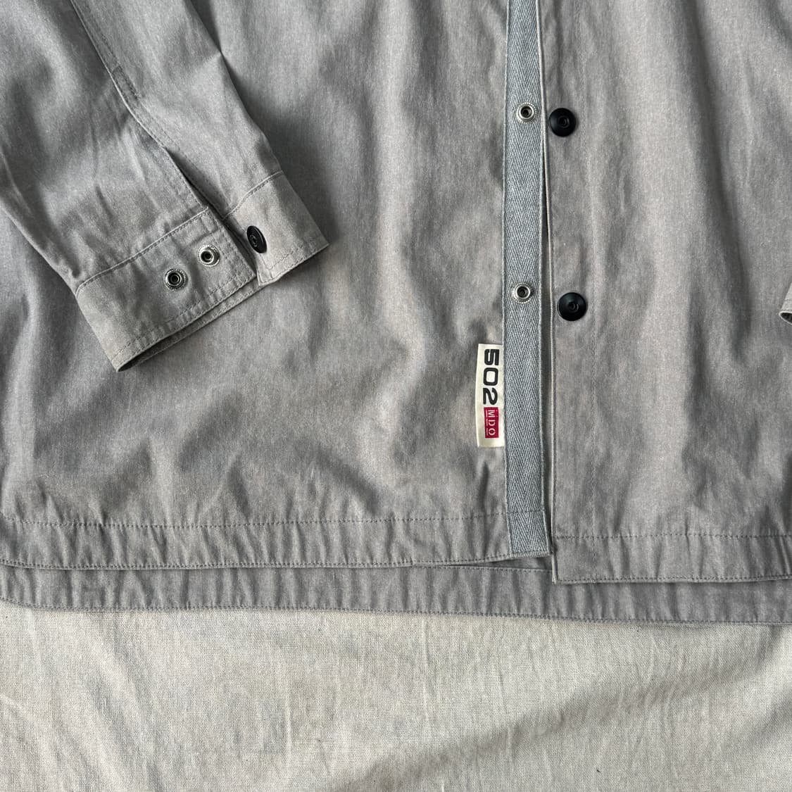 메데코 패치 그레이 셔츠 자켓 3XL 상품이미지3