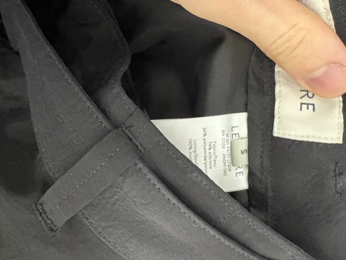 르메르 드라이실크 셋업 블랙 상품이미지6