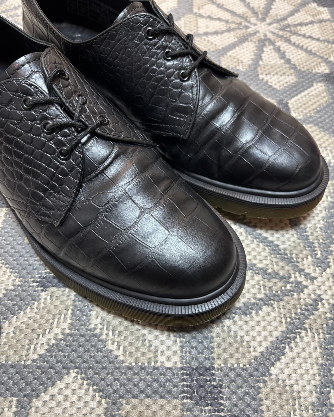 (270) 닥터마틴 10078 3홀 크로커다일 블랙 상품이미지2