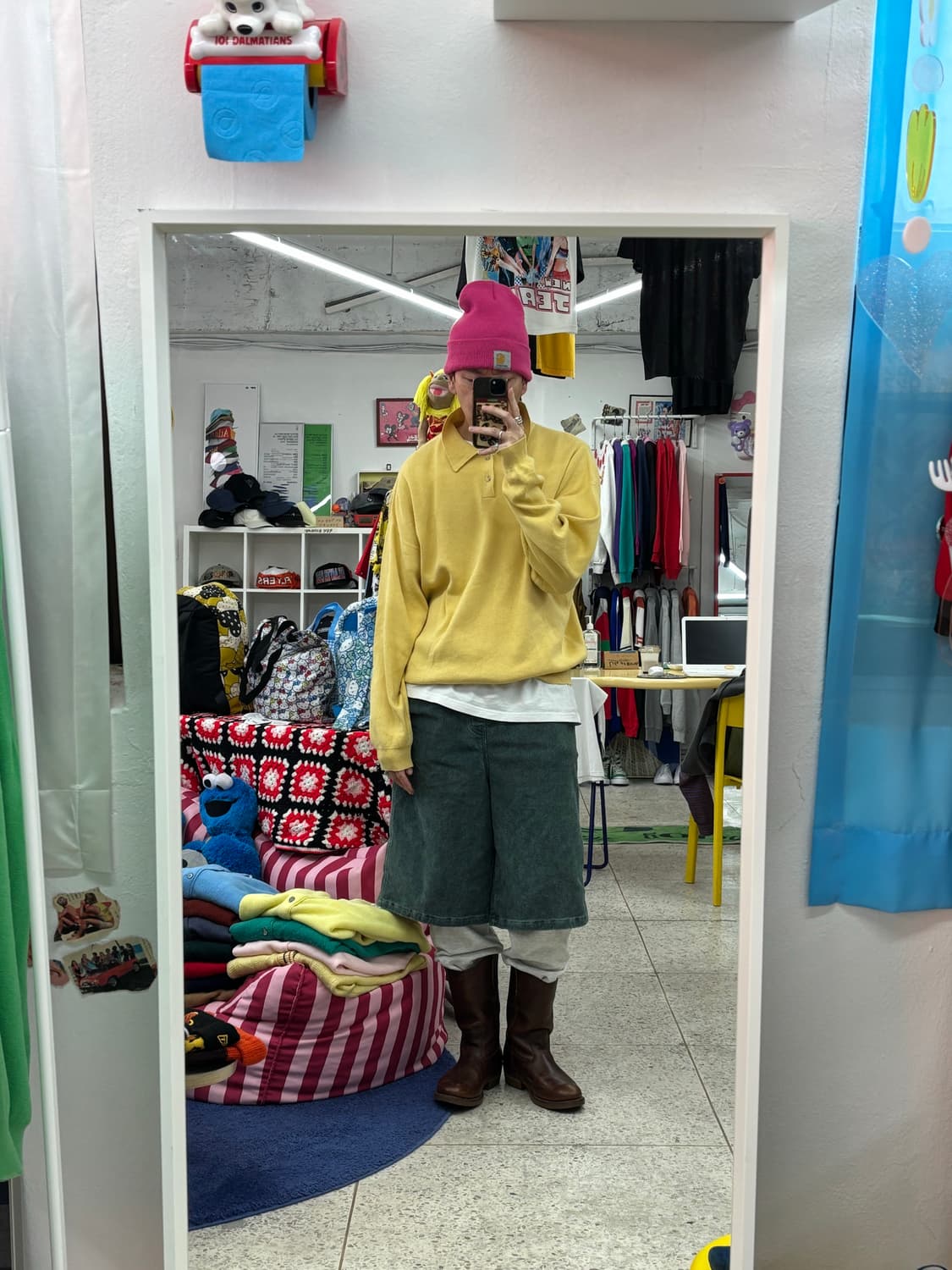 90s Eddie Bauer L/S Polo Shirt 상품이미지3