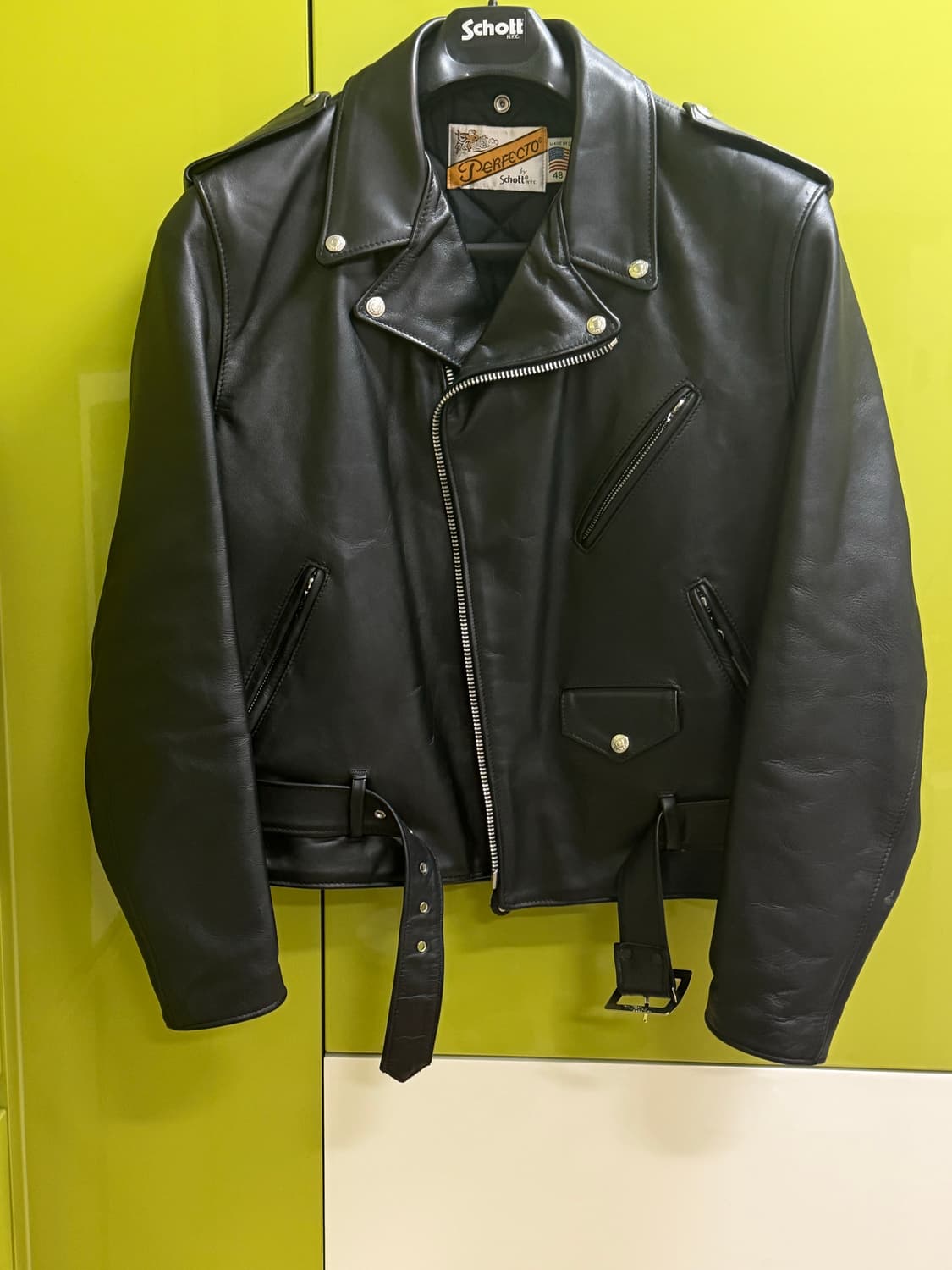 [48] 쇼트 퍼펙토 레더 자켓 상품이미지1