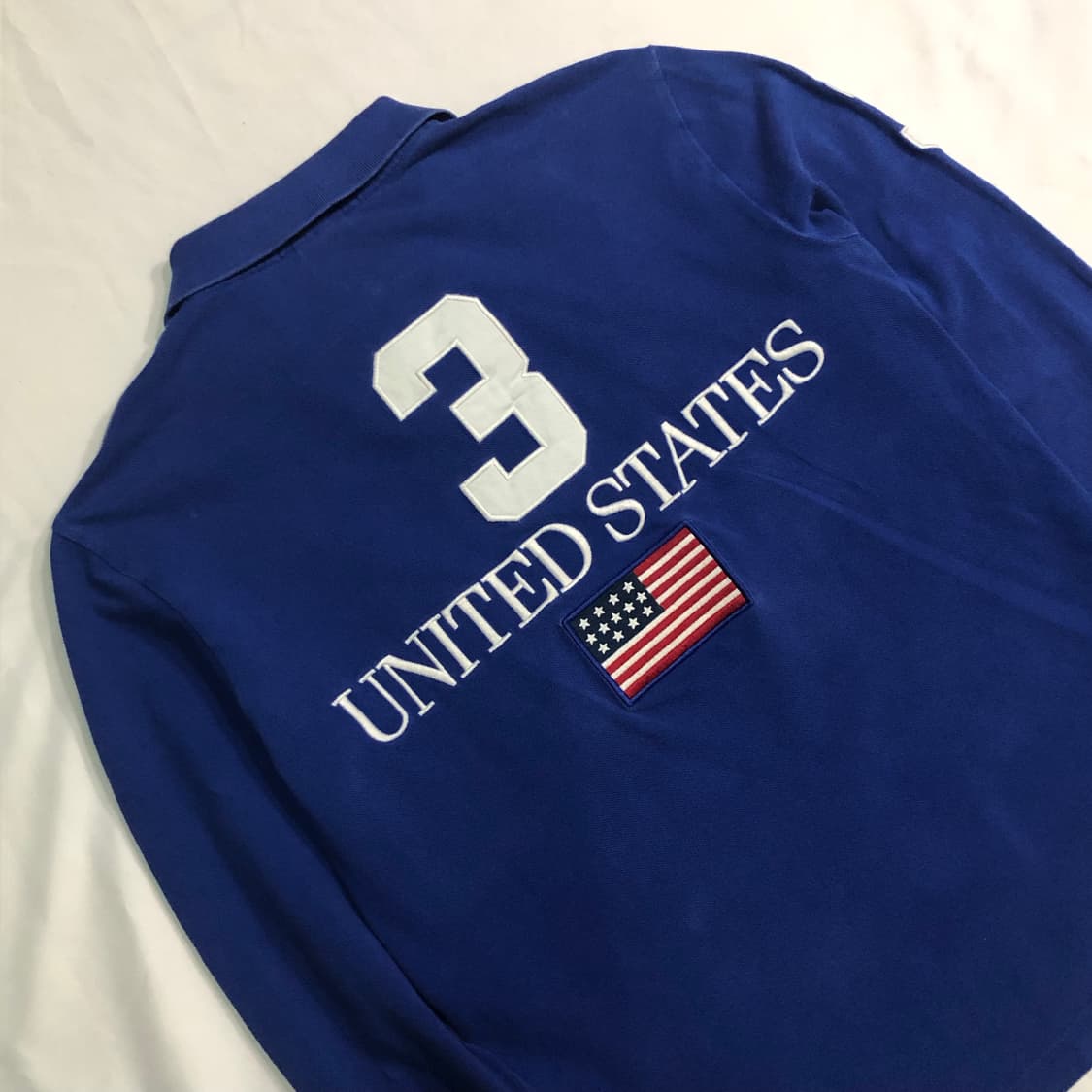 폴로 랄프로렌 성조기 빅포니 블루 카라티 상품이미지2