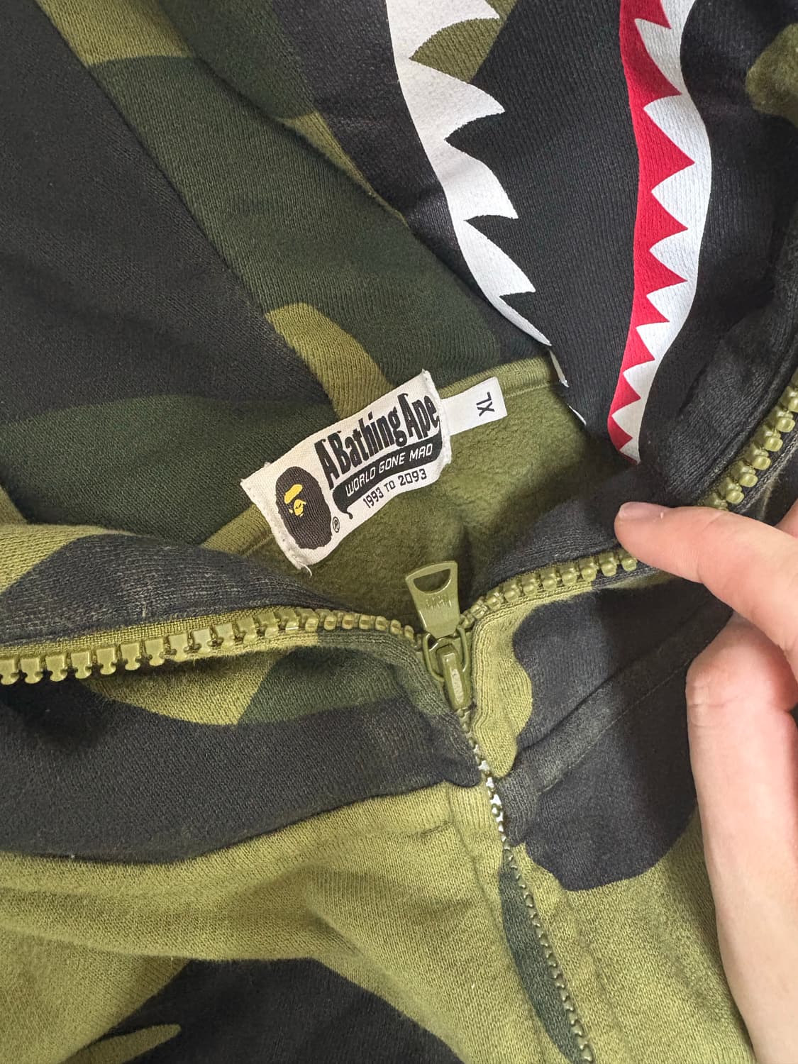희귀매물>베이프 bape 자이언트 카모 XL 상품이미지8