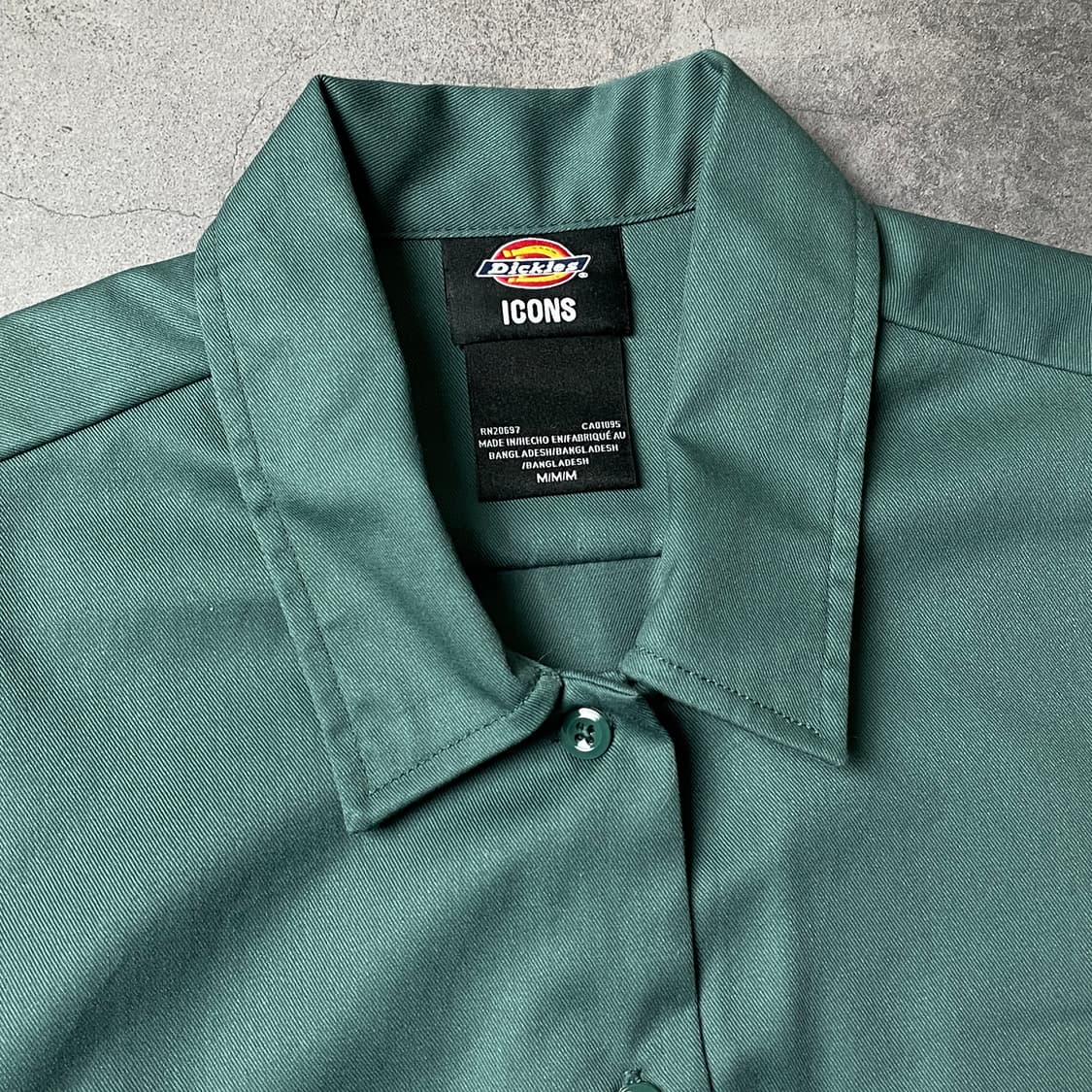 DICKIES 디키즈 빈티지 그린 플랩포켓 반팔 워크 셔츠 A01031 상품이미지2