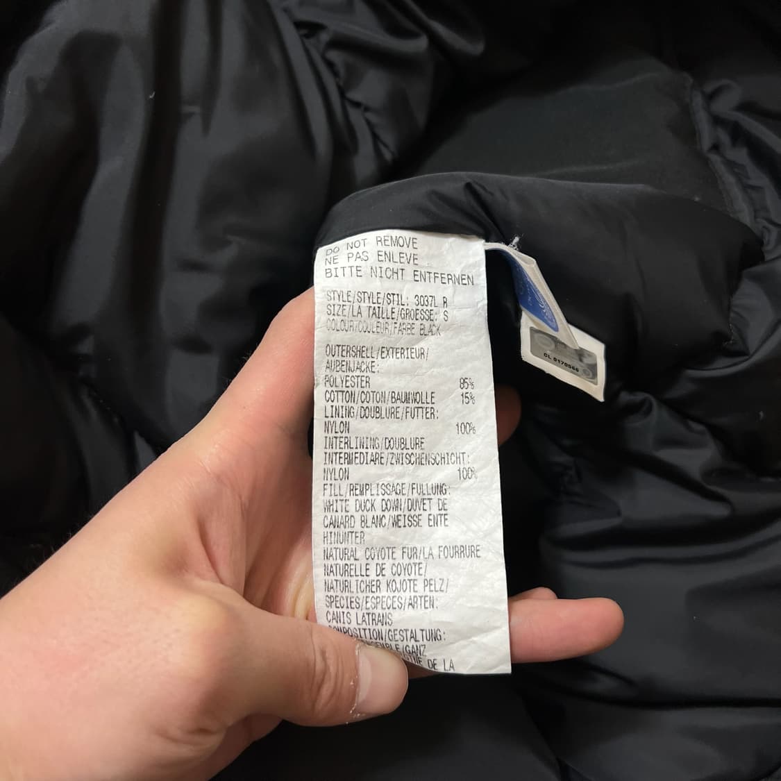 캐나다구스 로고 와펜 퍼후드 롱패딩 파카 S/90 상품이미지7