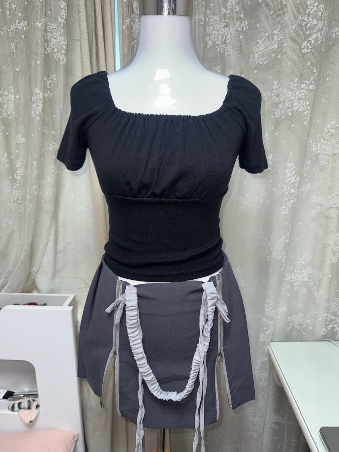 Vintage gray wrap tennis skirt 상품이미지2