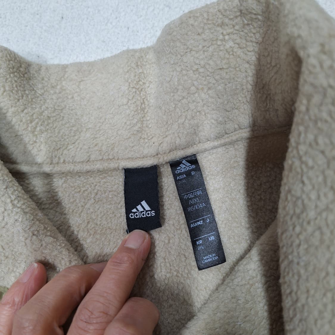 아디다스  미드로고 반집업후리스2XL 상품이미지2