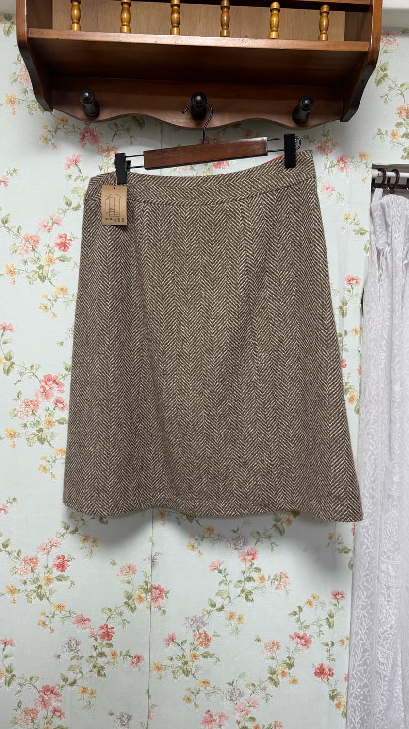 포 버튼 울 니트 스커트 상품이미지2