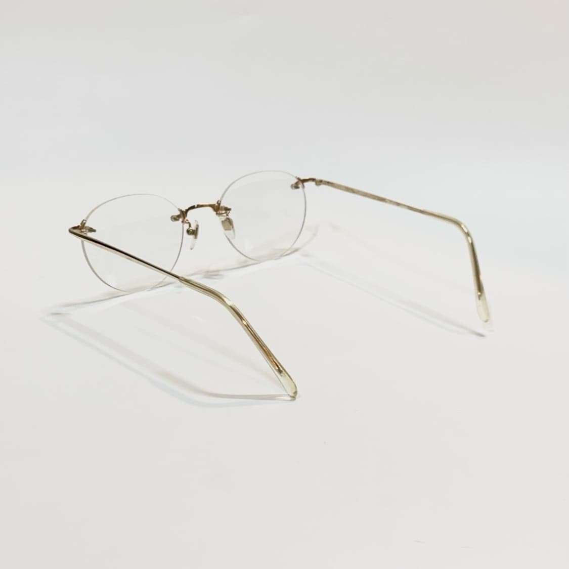 [픽키-680] 골드 라운드 림리스 안경 미니멀 클래식 상품이미지4