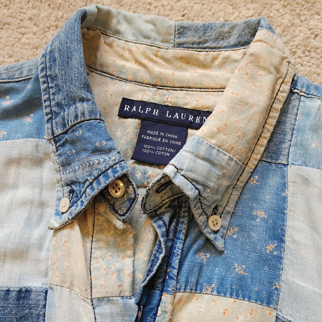 폴로 랄프로렌 여성용 플라워 컨트리 패치워크 셔츠 6 상품이미지5