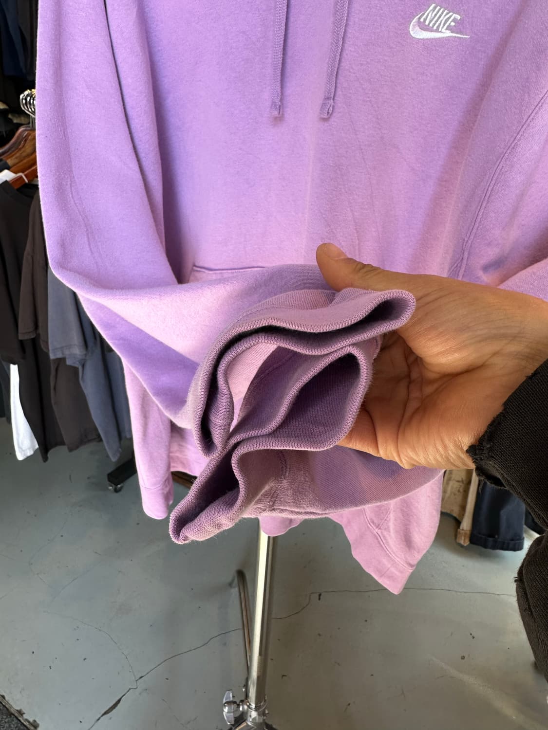 Old 나이키 스우시 리버스위브 스웻 후드 상품이미지6