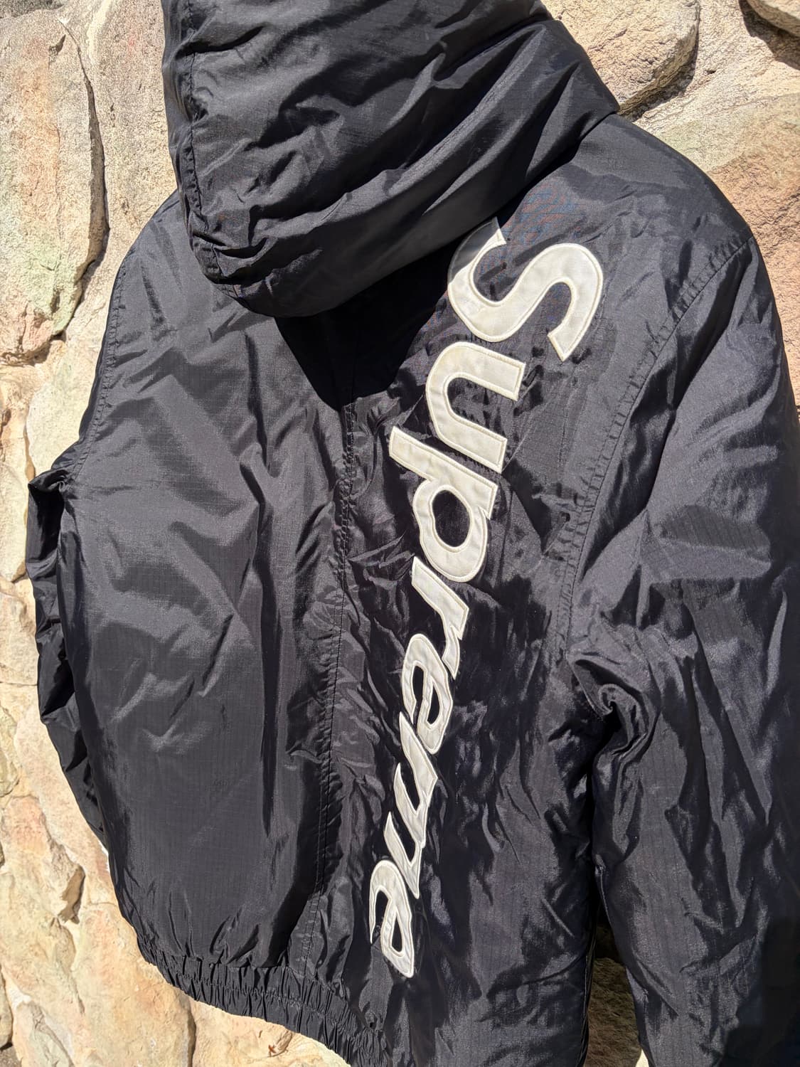 15fw 슈프림 투톤 사이드라인 패딩 자켓 상품이미지1