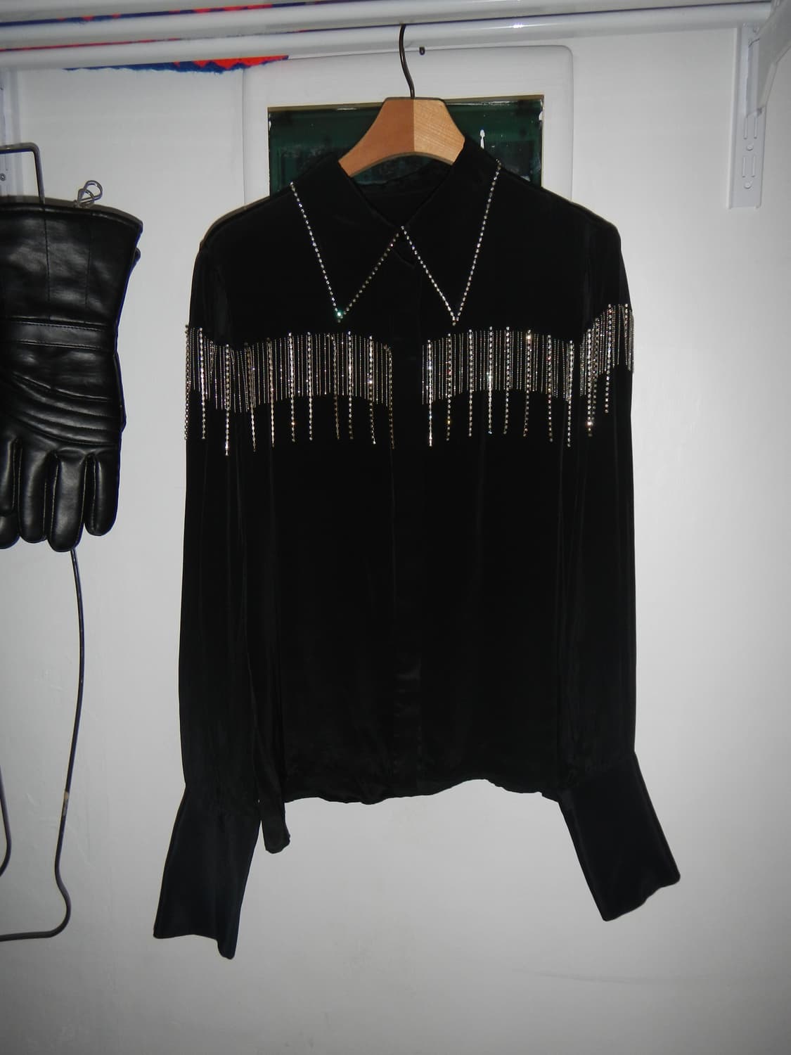 Vintage Silk Pearl-Fringe Western Shirts 상품이미지4