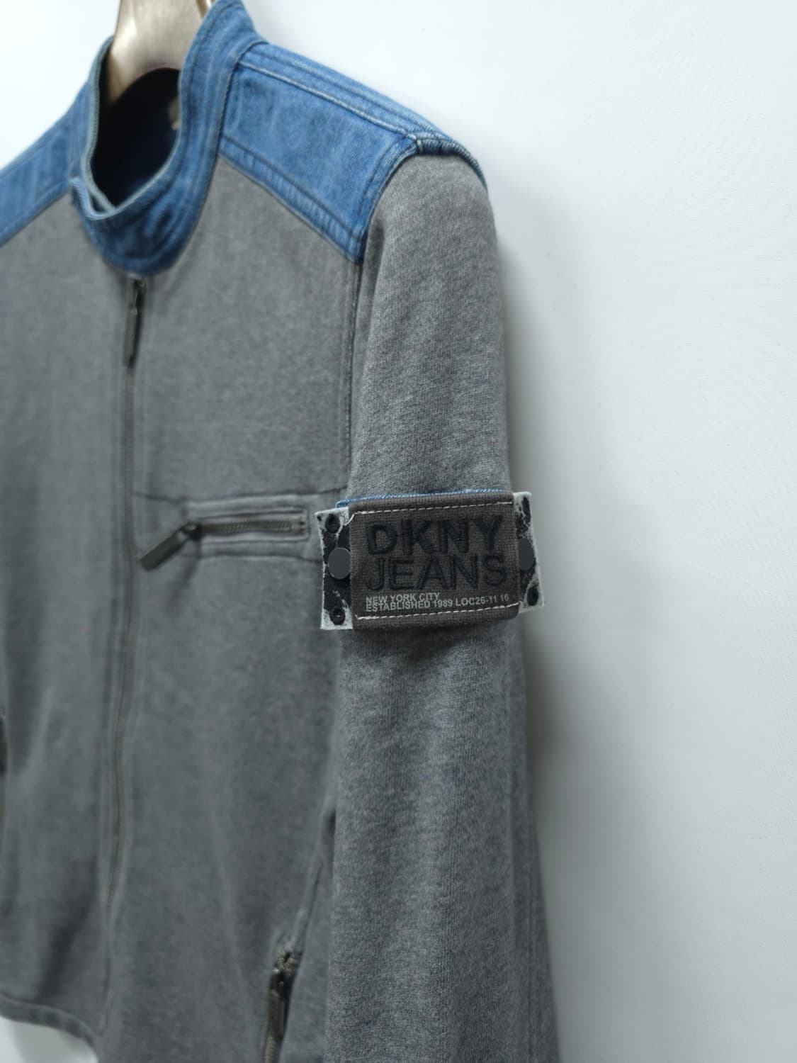 [DKNY JEANS] 데님 배색 집업 라이더 자켓 (M) 상품이미지2