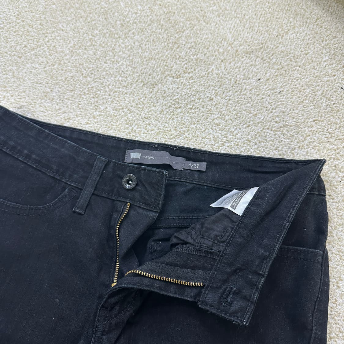 27/30 리바이스 블랙 데님 스키니진 0316D 상품이미지3