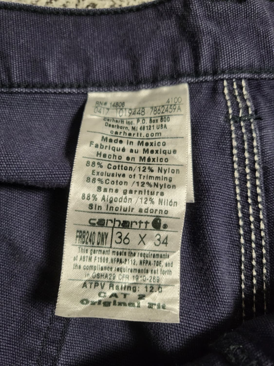 칼하트 FR 워크 카고팬츠 상품이미지2