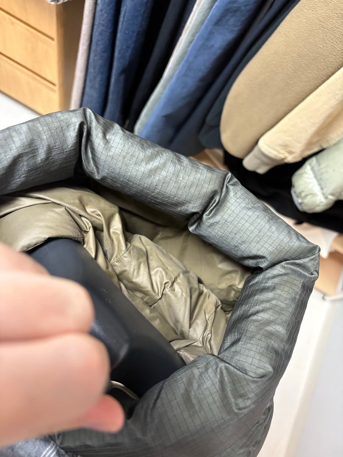 24fw 이스트로그 윈드스톰 다운 파카 올리브립스탑 m 상품이미지7