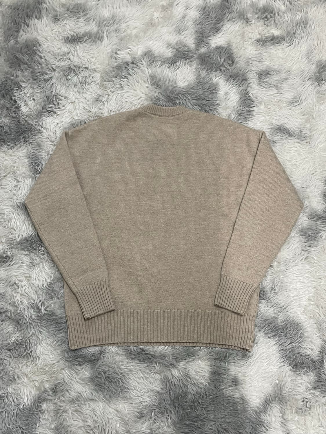 아미 인타르시아 빅하트 로고 니트 샴페인 베이지 [m] 상품이미지3