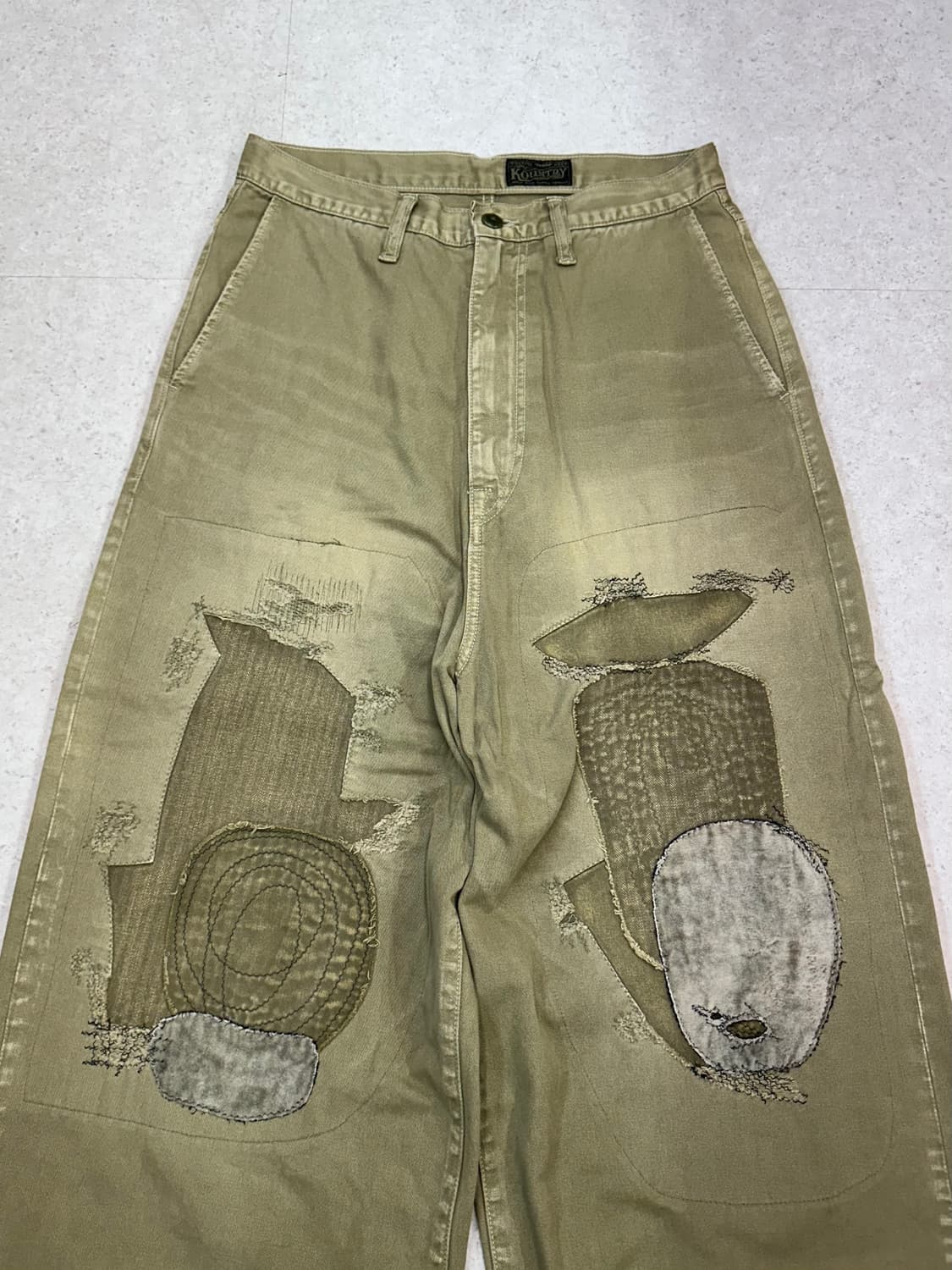 Kapital 캐피탈 카츠라기 베기 팬츠 카키 상품이미지2