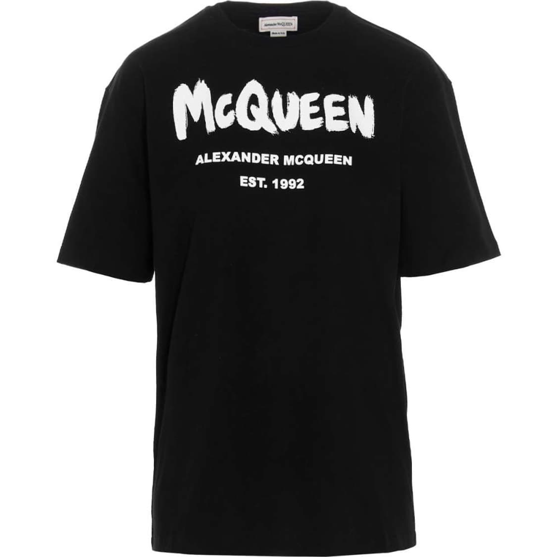 21FW 알렉산더 맥퀸 로고 프린트 그래피티 블랙 여성 상품이미지1