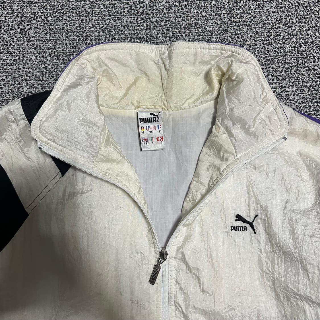 (M추천) 푸마 90s 올드스쿨 바람막이 자켓 퍼플 블랙 화이트 상품이미지2