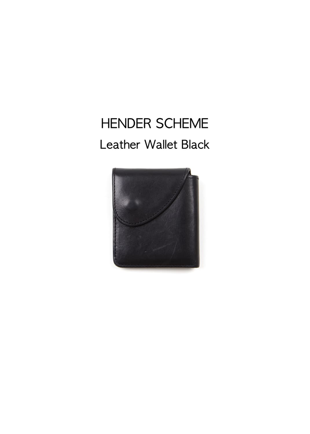 Hender scheme 블랙 레더 월렛 상품이미지1