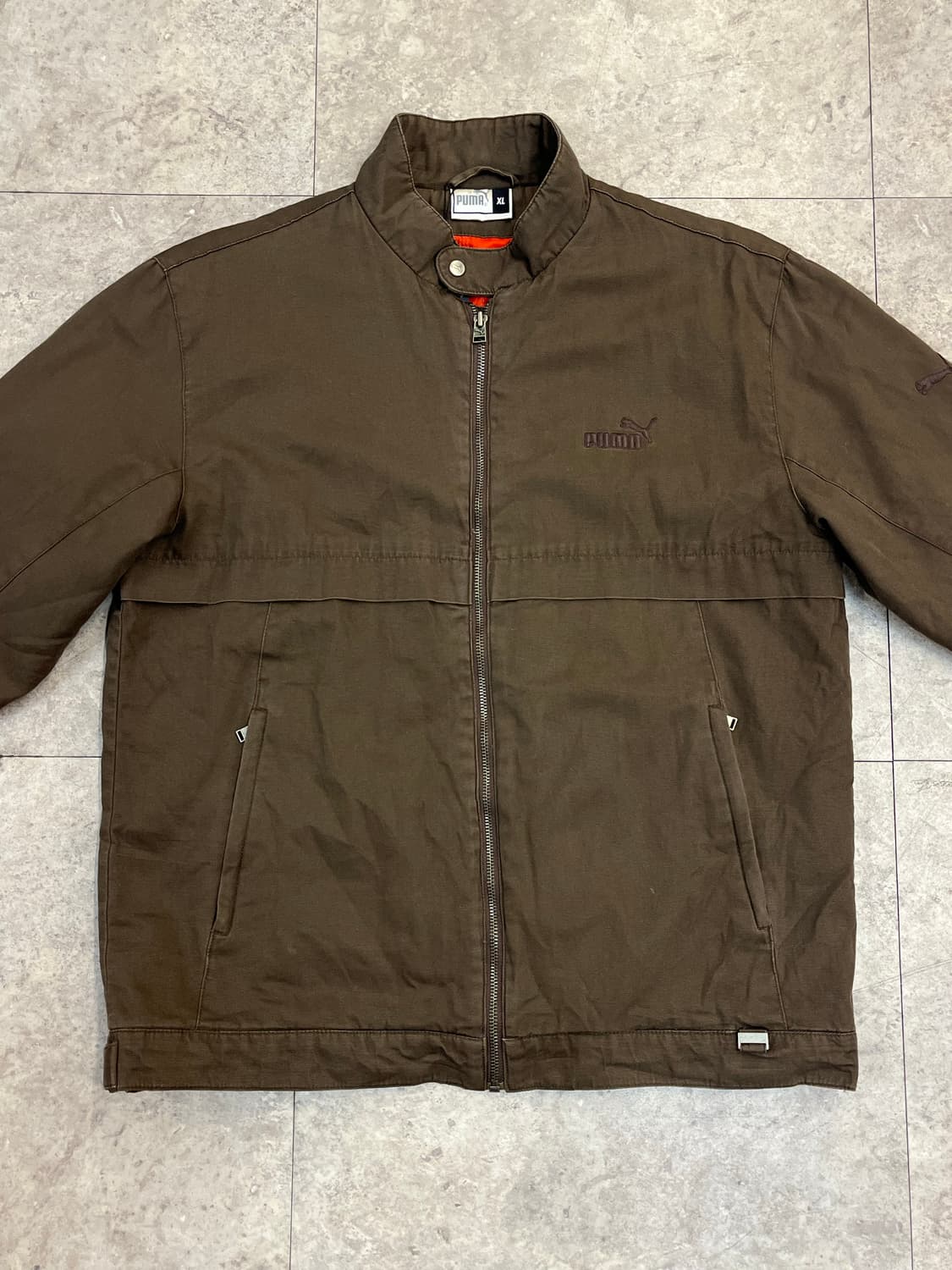 푸마 코튼 집업 자켓 브라운 XL #csz3593 상품이미지4