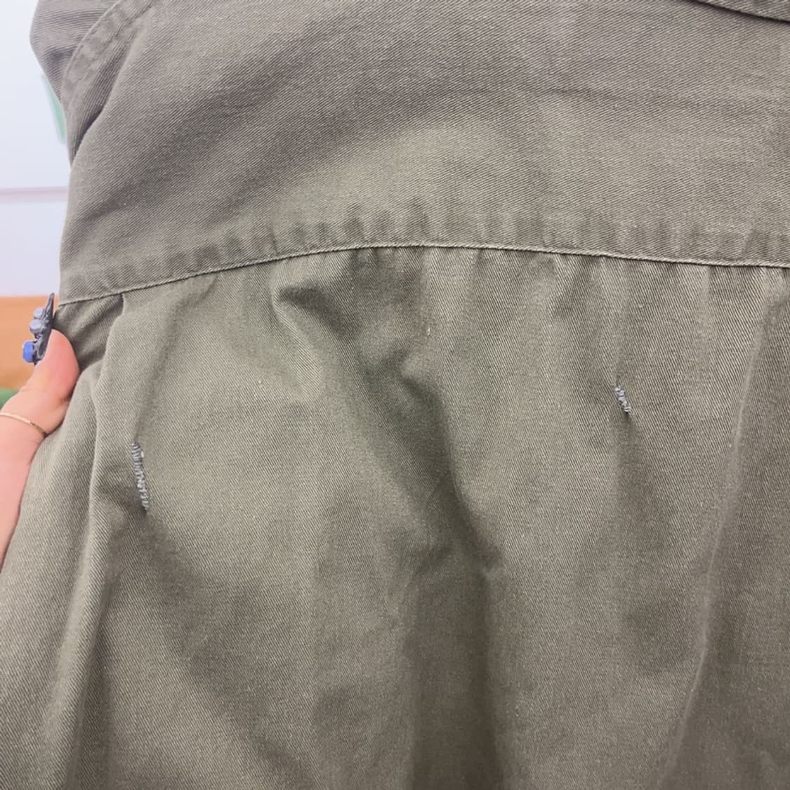 랭글런 사파리 올리브 카키 컴포트 워크 셔츠 2XL C08746 상품이미지7