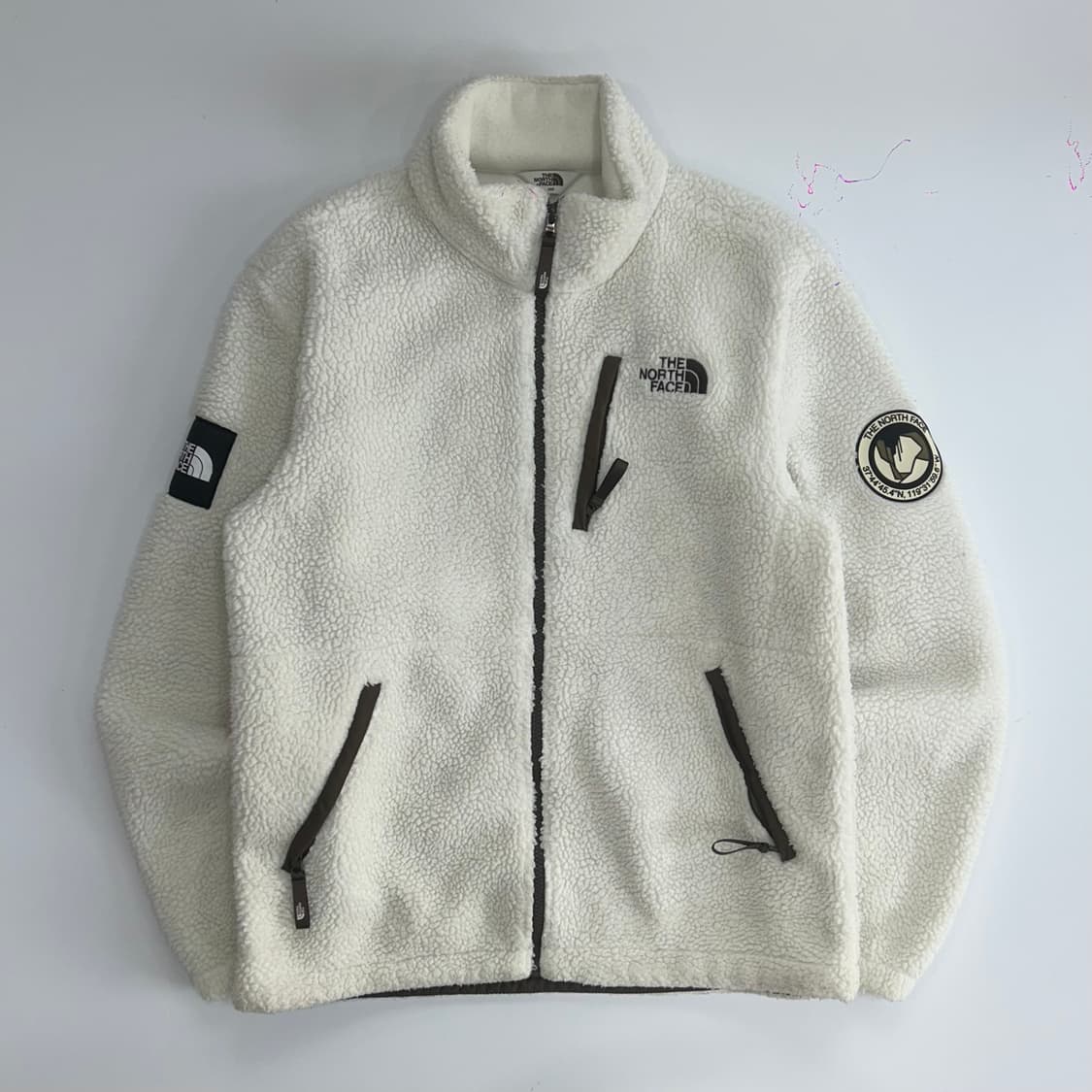 The north face 노스페이스 브라운 아이보리배색 후리스  상품이미지3