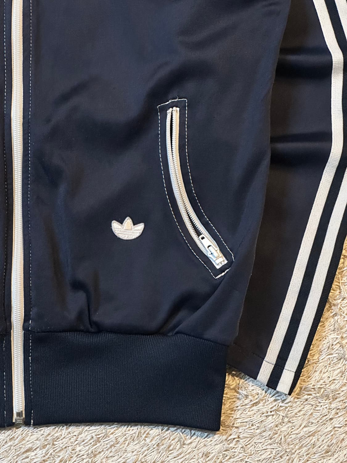 대장급) 00's 아디다스 지퍼 디테일 트랙탑 져지 네이비 상품이미지3