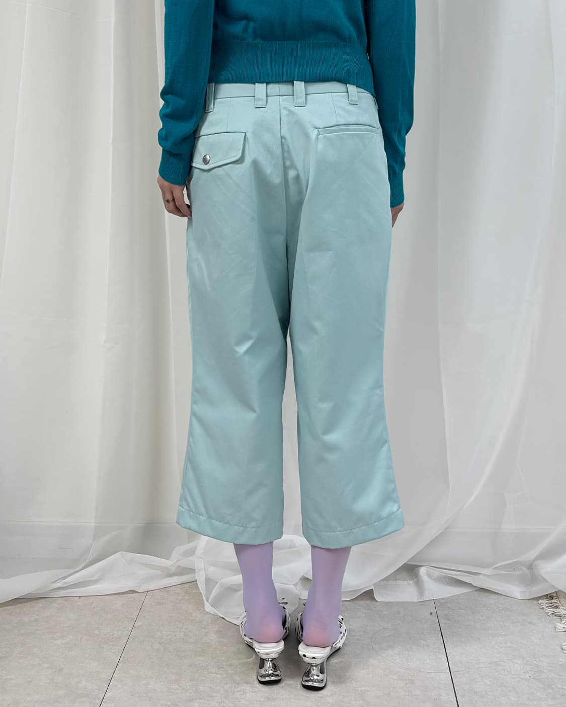 Jichodo light mint 3/4 length slack pant 상품이미지10
