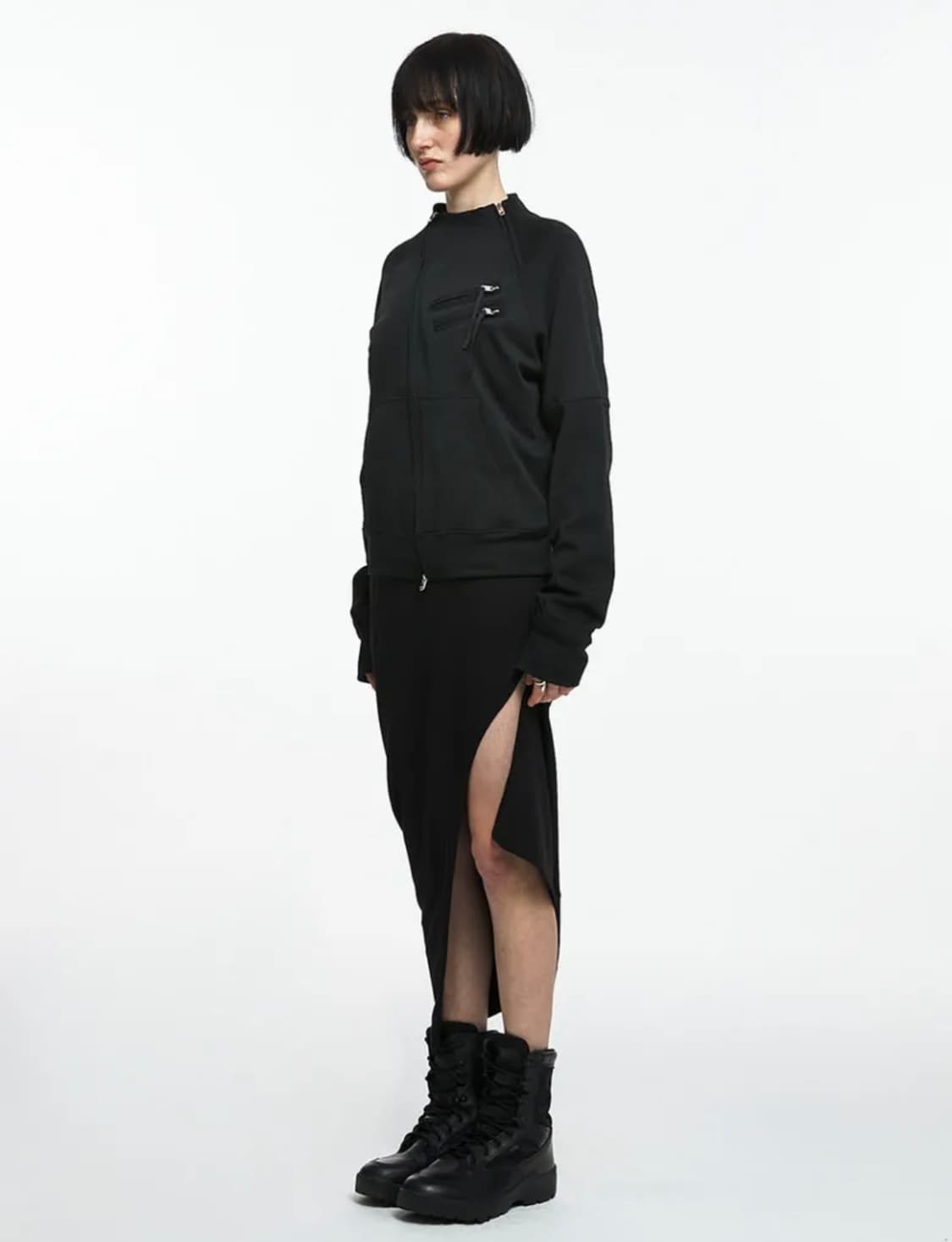 nache ZIP DETAIL TRACK JERSEY bk 상품이미지2