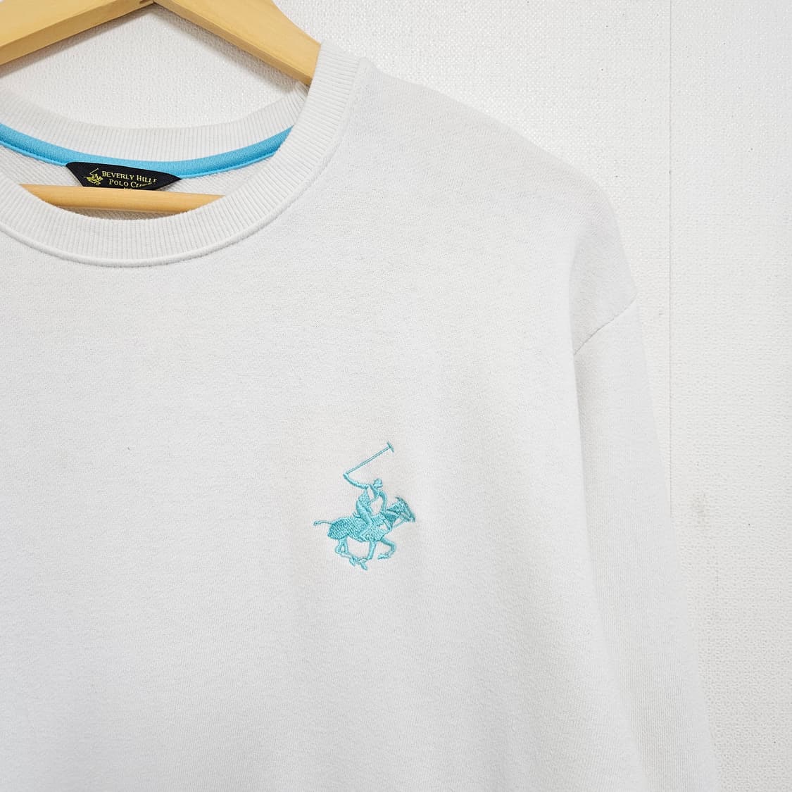 105 베벌리힐스 폴로클럽 화이트 맨투맨 상품이미지3