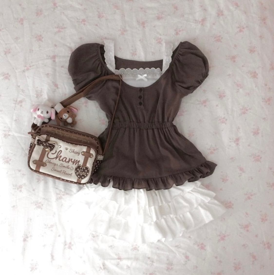 스너그 하치 블라우스 브라운 상품이미지2