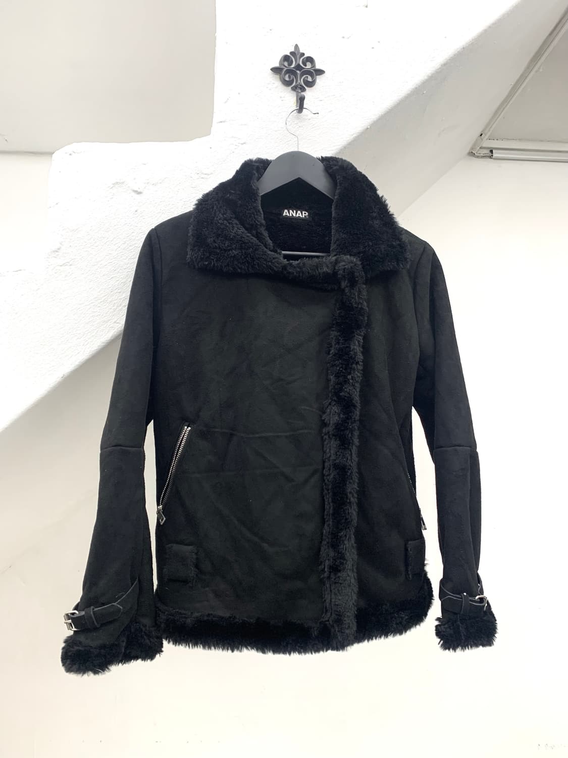 Anap fur trimmed black mustang   상품이미지5