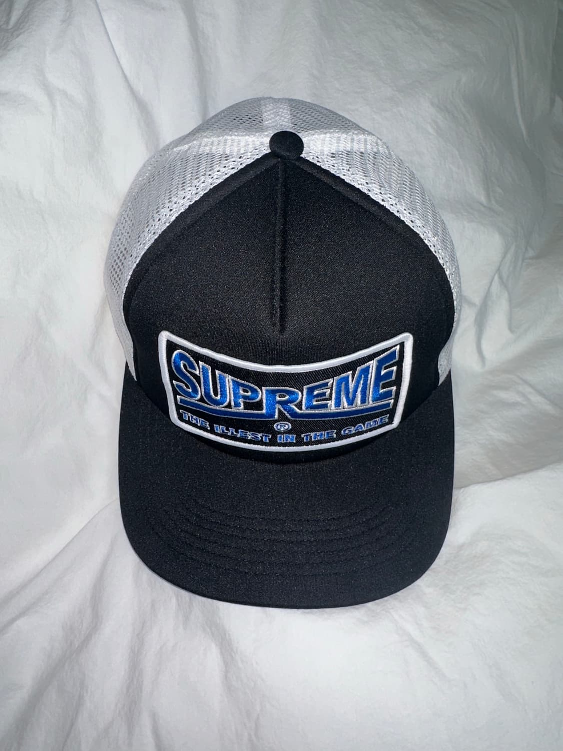 슈프림 일러스트 메쉬 백 5-패널 캡 블랙 상품이미지2