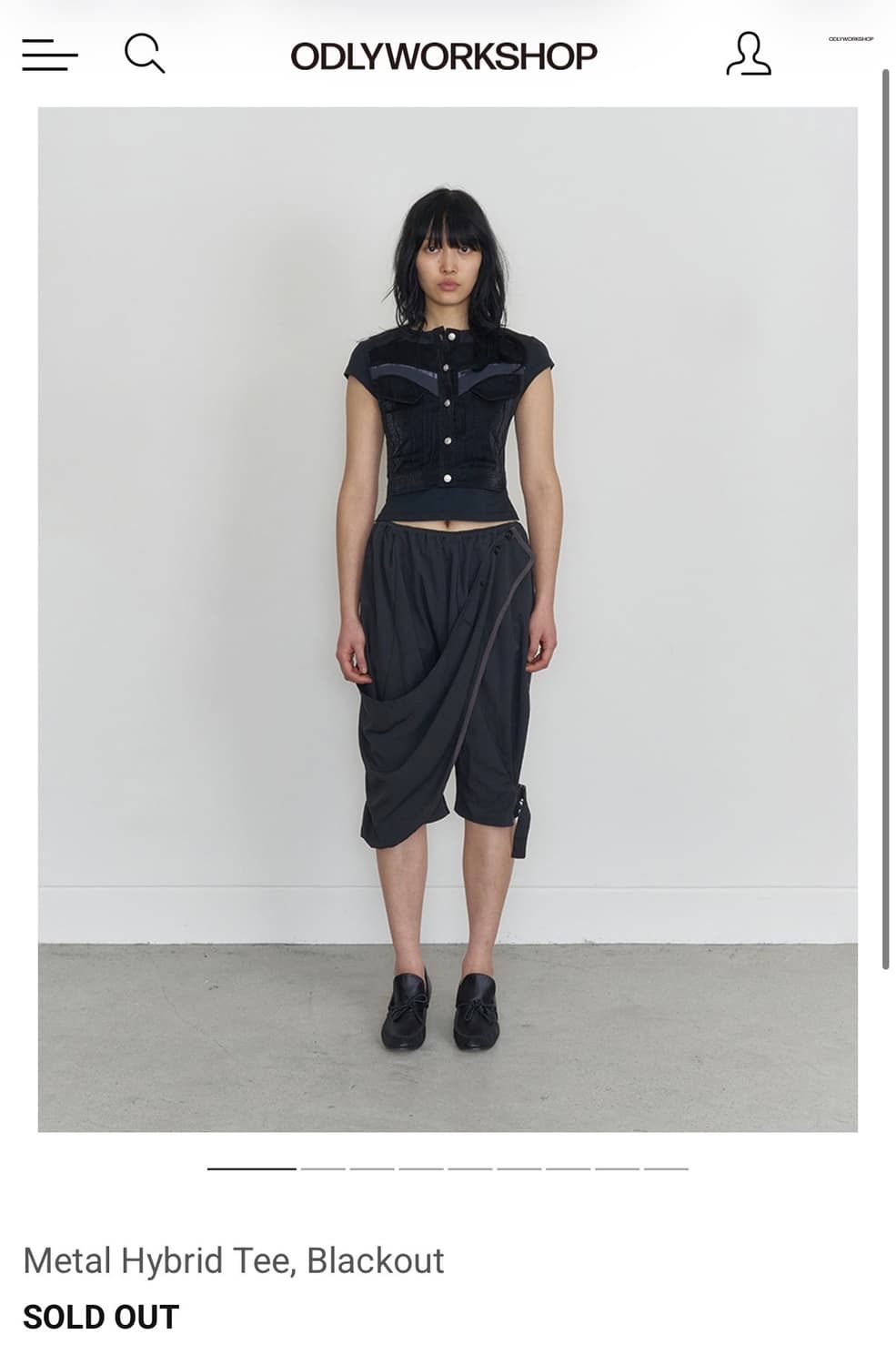 odlywarkshop Metal Hybrid Tee, Blackout 상품이미지2