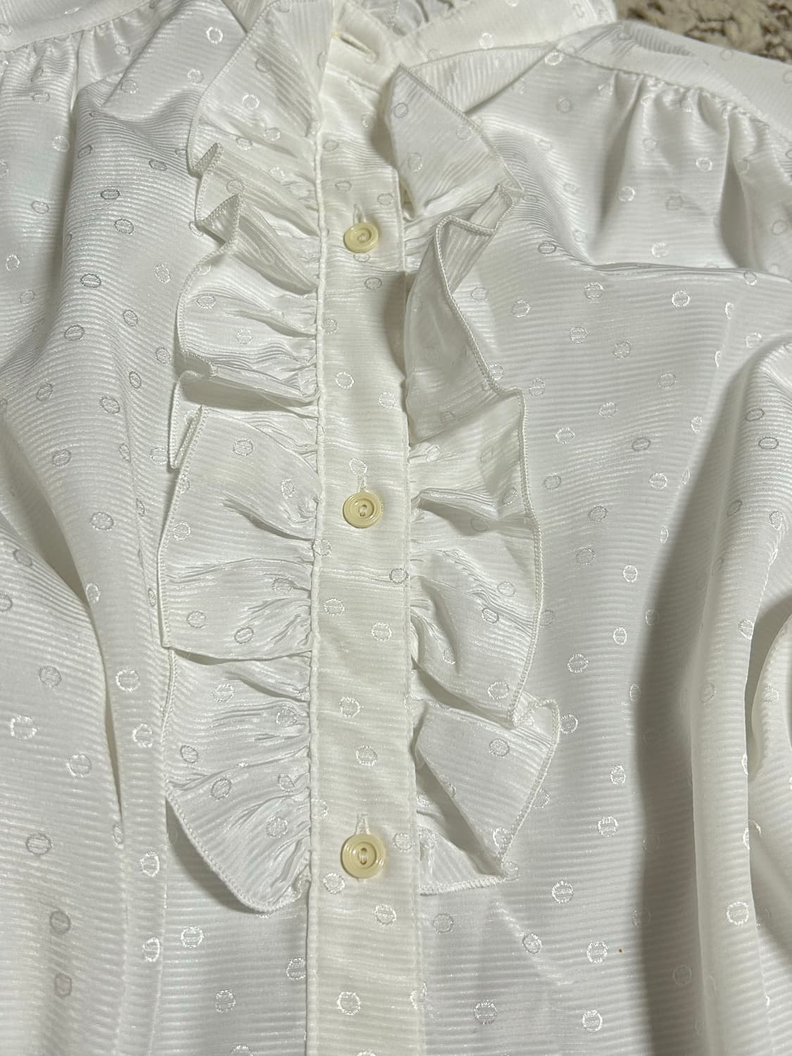 도트글리터 프릴 셔츠 블라우스  상품이미지2